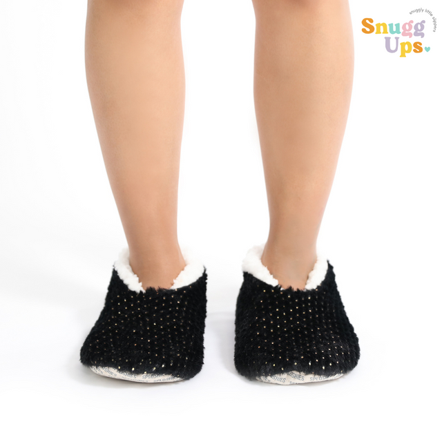 Splosh Women's Black Metallic Slippers