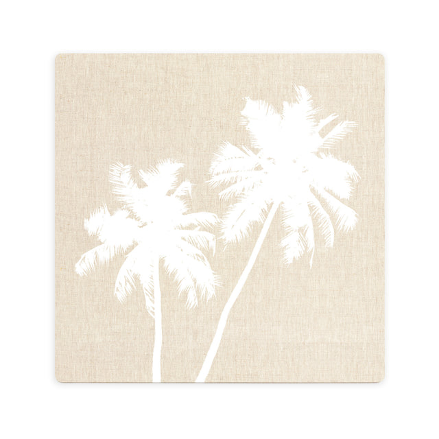 Splosh Tranquil Ceramic Coaster - Beige Twin Palm