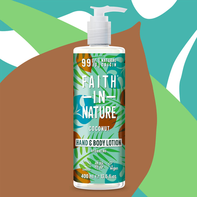 Natural coconut body lotion for soft hydrated skin