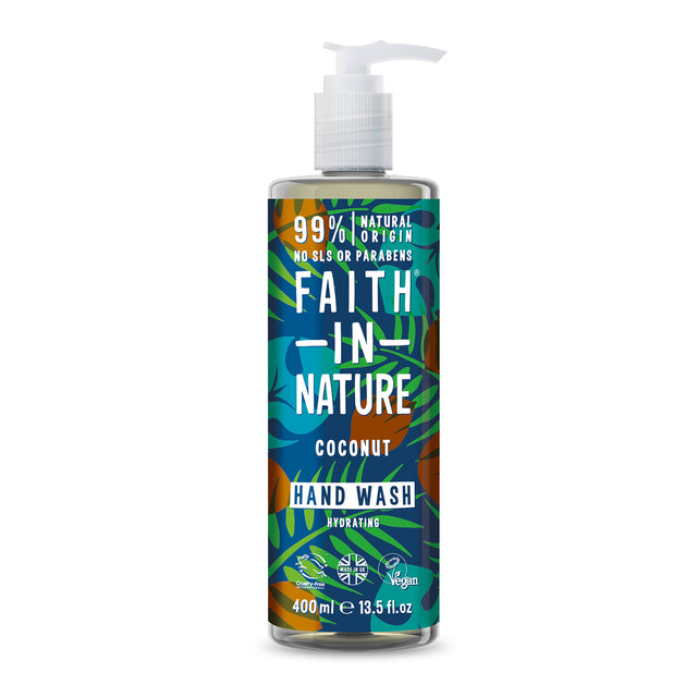 Faith In Nature Coconut Hand Wash 400ml with organic coconut oil