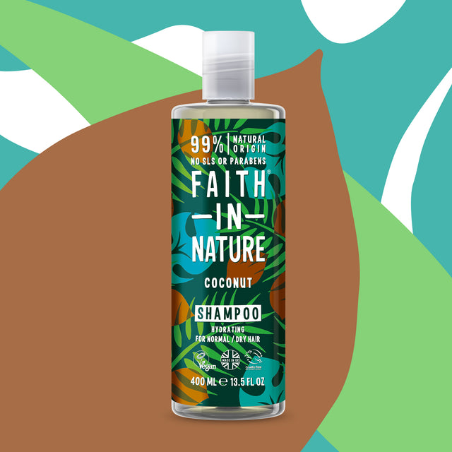 Natural coconut shampoo formulated for dry hair and scalp
