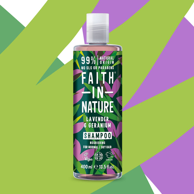 Natural lavender shampoo for balanced healthy-looking hair