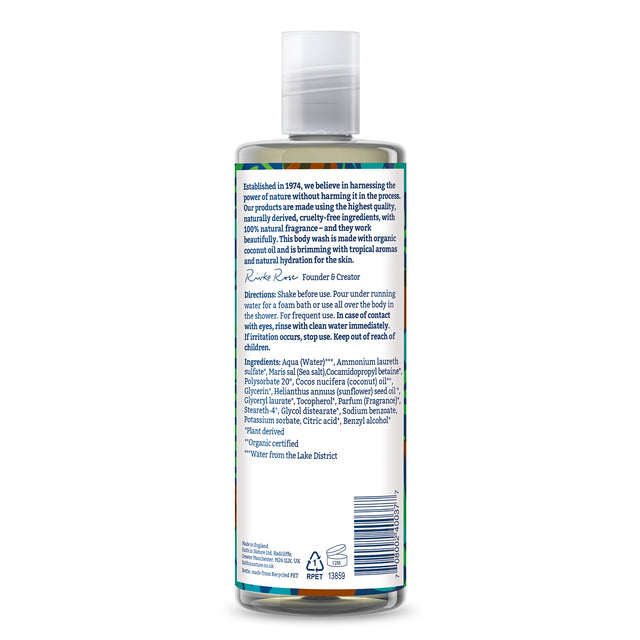 Vegan coconut shower gel with naturally derived ingredients