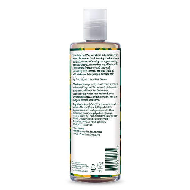 Vegan hydrating shampoo with organic jojoba oil